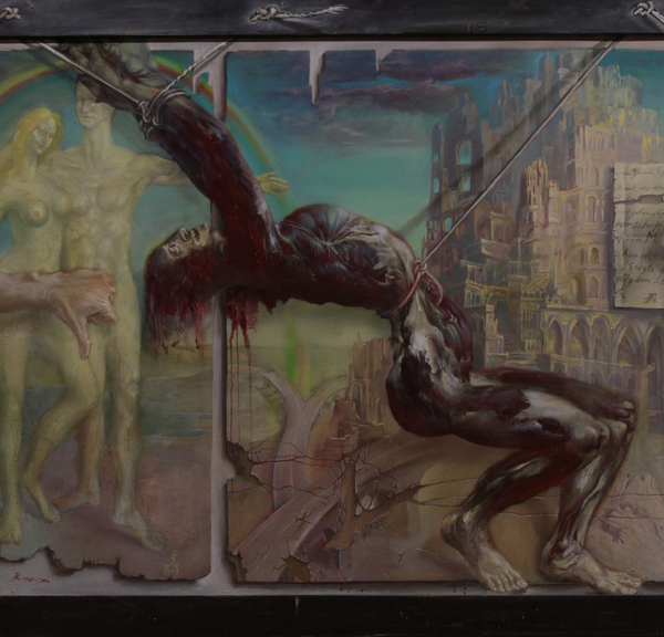 Hans-Peter Müller | Schindung des Marsyas | Ausschnitt | Surrealismus Aktuelle