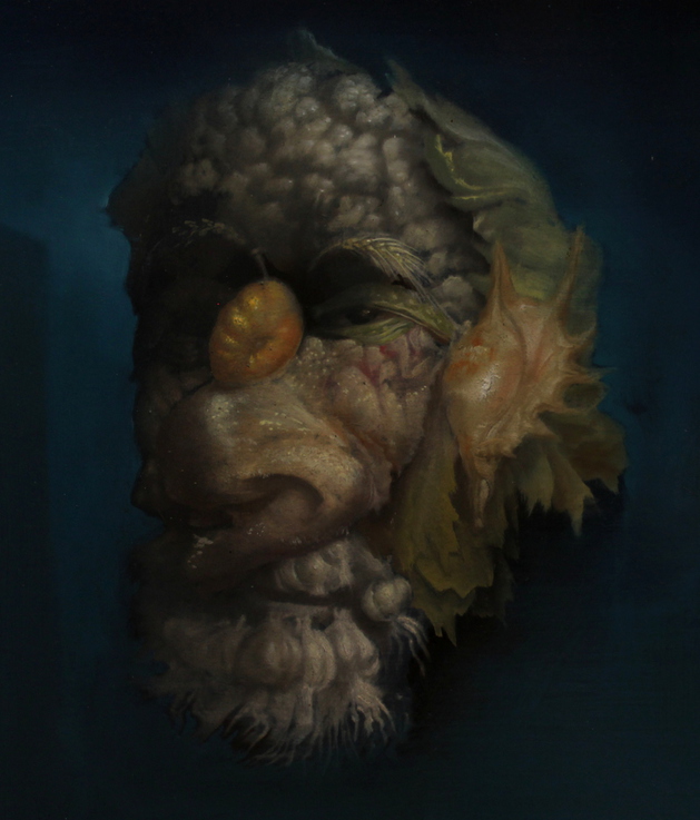 Hans-Peter Müller | Promenierende Isis mit Bildnis Carl Zeiss in der Manier Arcimboldo | Surrealismus Aktuelle