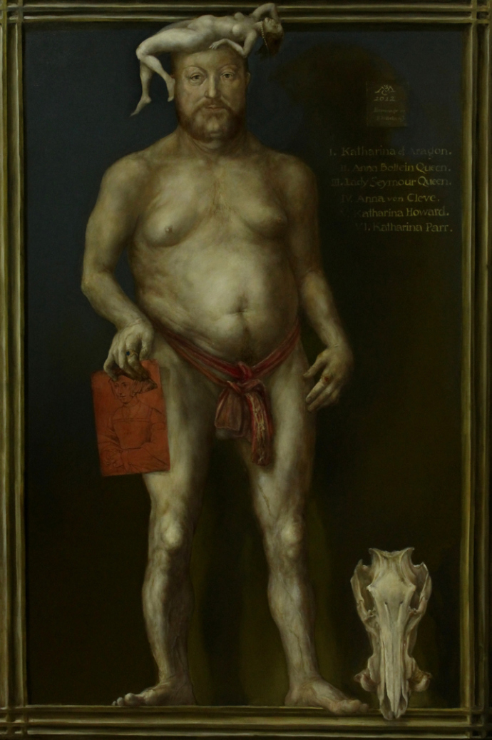 Alexandra Müller-Jontschewa | Hommage à H. Holbein d. Jüngere; Heinrich der VIII | Surrealismus-Aktuelle.com
