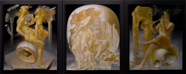 Hans-Peter Müller | Die heilige Familie - Magdalenenaltar | Surrealismus-Aktuelle.com