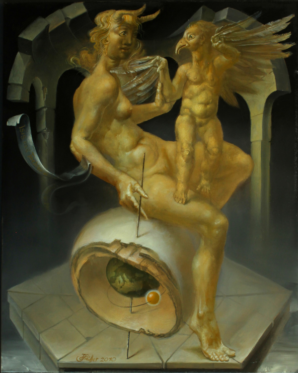 Hans-Peter Müller | Die heilige Familie - Magdalenenaltar | Surrealismus-Aktuelle.com