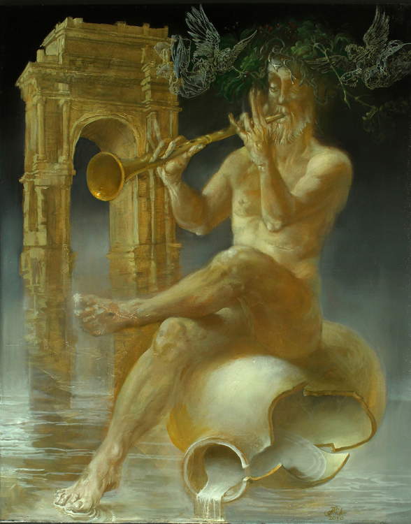 Hans-Peter Müller | Die heilige Familie - Magdalenenaltar | Surrealismus-Aktuelle.com