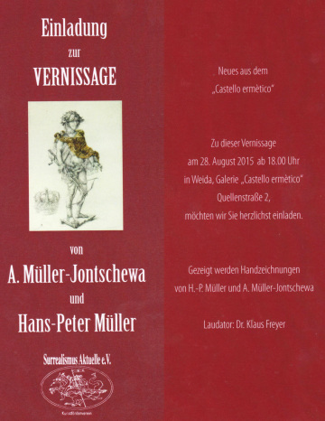 Alexandra Müller-Jontschewa und Hans-Peter Müller | Einladung Vernissage