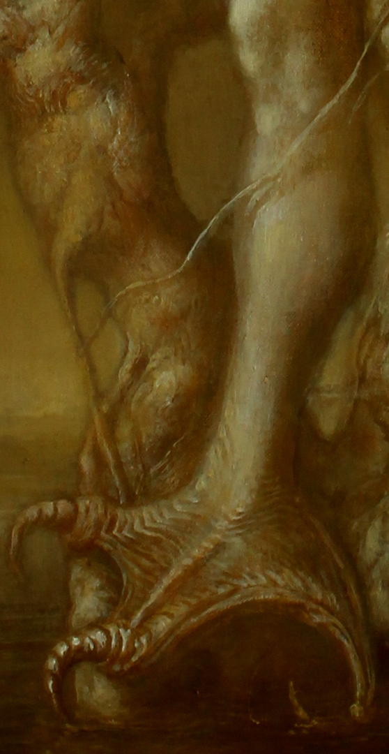 Alexandra Müller-Jontschewa | Ausschnitt Sirene im Baum | 2015 | Öl