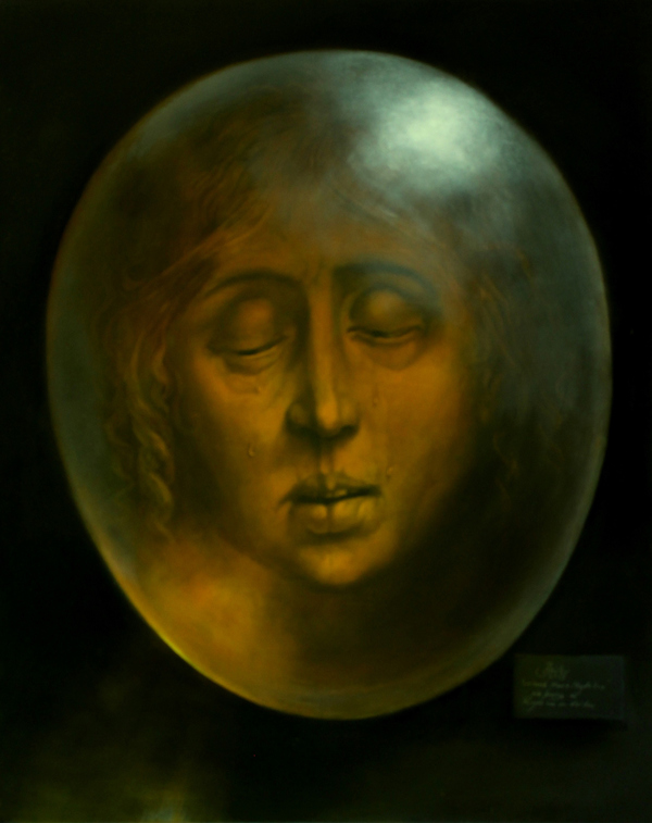 Hans-Peter Müller | Weinende Maria Magdalena | Hommage à Rogier van der Weyden | 2015 | Öl / Leinwand | Surrealismus-Aktuelle.com