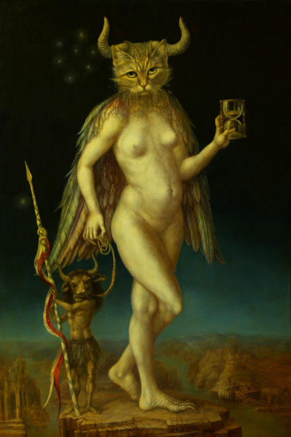 Alexandra Müller-Jontschewa |Ishtar mit Gilgamesh | Surrealismus-Aktuelle.com