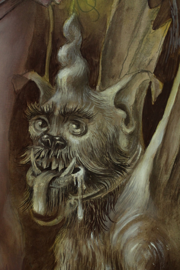 Hans-Peter Müller | Kaukasierin mit Hund | Öl Leinwand | 2018 | Detail