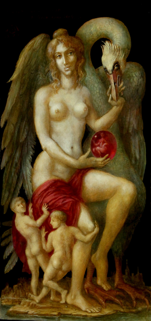 Alexandra Müller-Jontschewa | Leda mit Familie | Surrealismus-Auktuelle.com