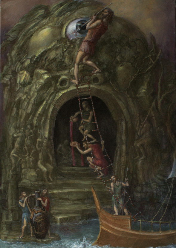 Alexandra Müller-Jontschewa | Odysseus und der Cyklop | Surrealismus-aktuelle.com