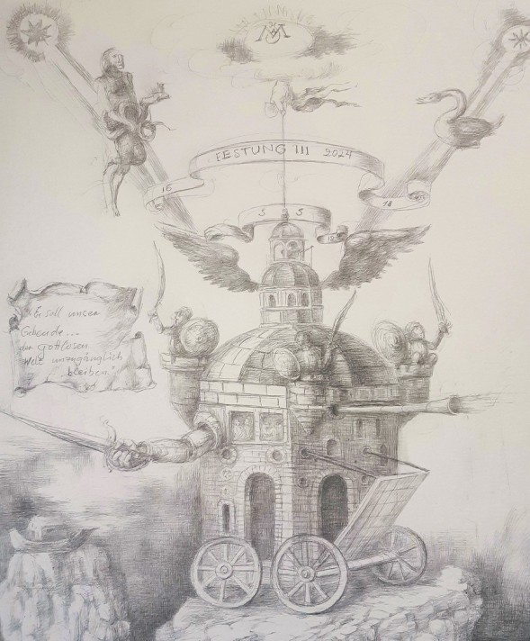 Alexandra Müller-Jontschewa | Festung III |2025| Surrealismus-aktuelle.com