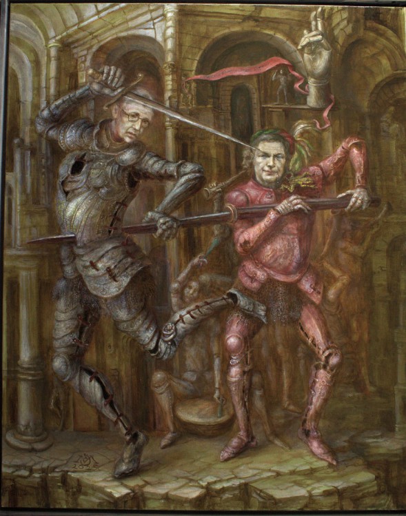 Alexandra Müller-Jontschewa | Die wenig ehrenhaften Ritter |2025| Surrealismus-aktuelle.com