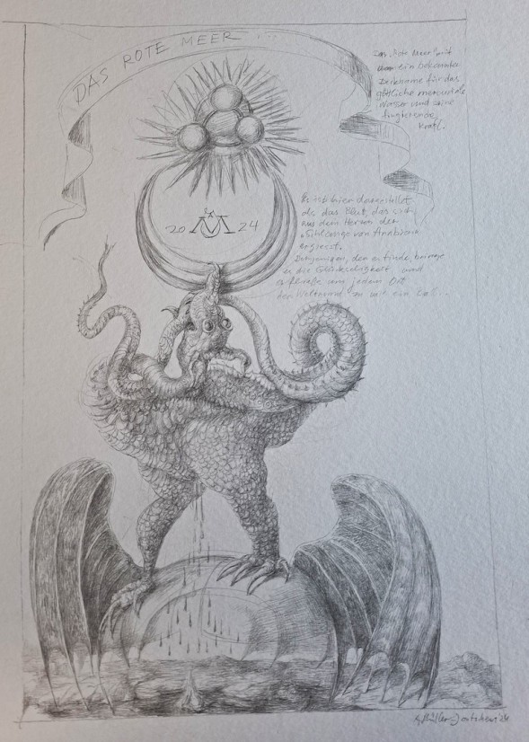 Alexandra Müller-Jontschewa | Das rote Meer | 2024| Surrealismus-aktuelle.com