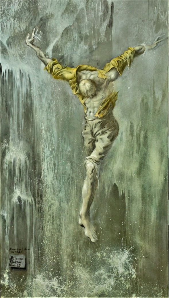 Hans-Peter Müller | Der Bergstrom und der Fluß - La Fontaine - Buch 08, 23. Fabel | Libelluleart