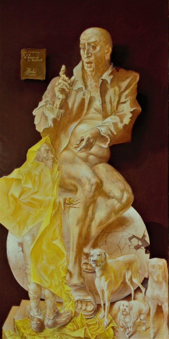 Hans-Peter Müller | Der Pascha und der Kaufmann - La Fontaine Buch 8 - 18.Fabel |Surrealismus-Aktuelle.com