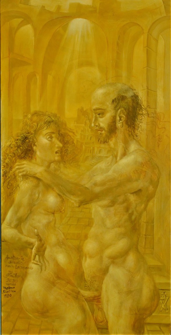 Hans-Peter Müller |Anatomiestudie nach Leonardo|Surrealismus-Aktuelle.com