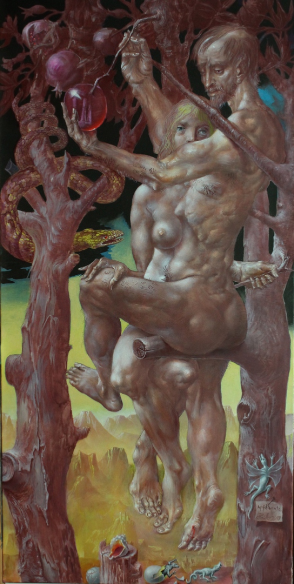 Hans-Peter Müller | Apfelernte | Surrealismus-Aktuelle.com